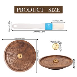 Bofanze Incense Holder Scent Stick Holder Incense Stick Holder Ash Catcher Wooden Incense Holder Wooden Galaxy Incense Stick Holder with 3-hole brass holder and brushes for home decoration,Meditation
