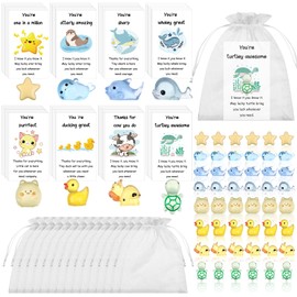 48 Set Employee Appreciation Gifts Bulk Thank You Staff Gift Animal Pun Inspirational Note Cards Funny Resin Inspirational Class Gifts for Coworkers Teacher Team Nurse End of Year Student Gift