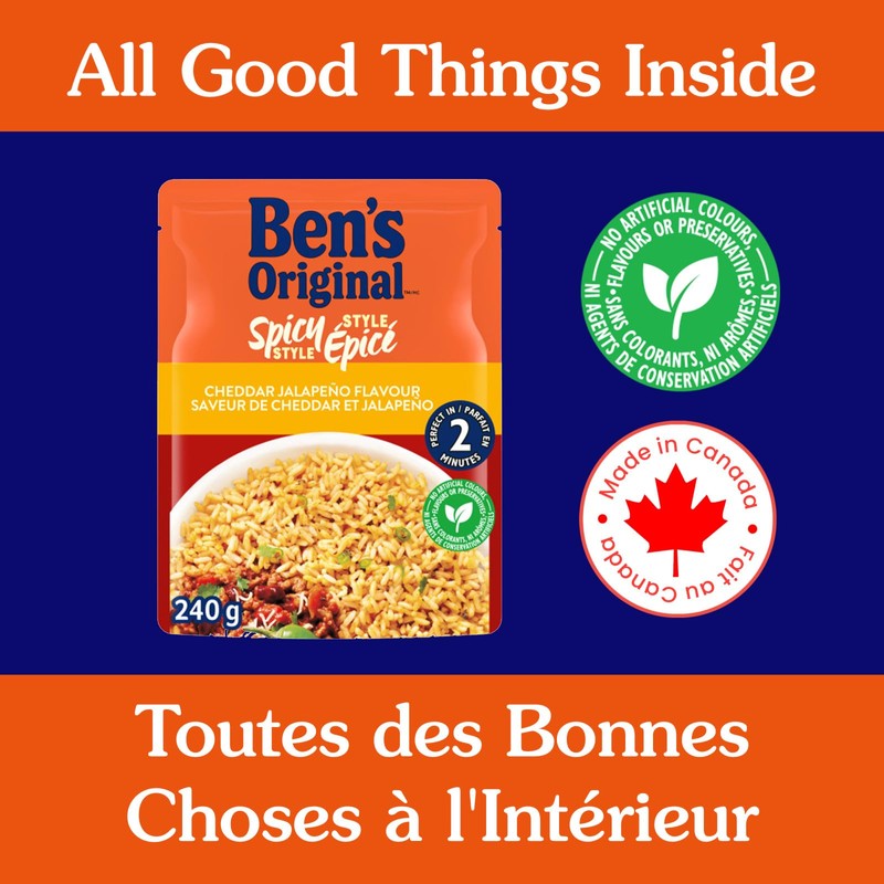 BEN'S ORIGINAL Spicy Style Cheddar & Jalapeno Flavour, Long Grain