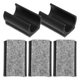Angoily 5 Pieces Chair Leg Gliders 22mm Diameter U Shaped Chair Tube Floor Protectors Non-Slip Plastic Chair Leg Floor Protectors with Felt Pads