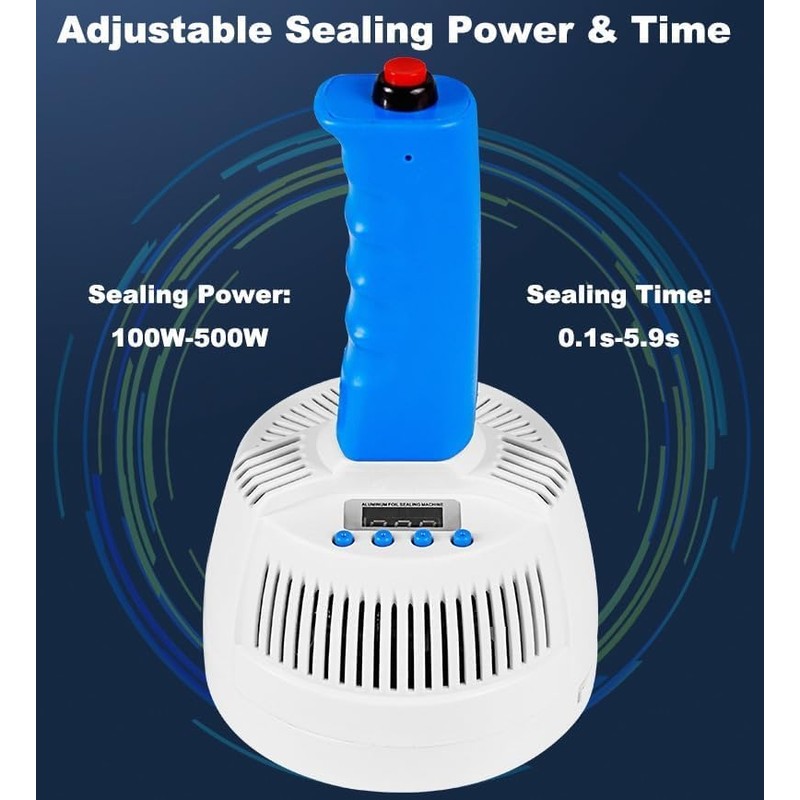 110V Handheld Induction Sealer,Electromagnetic Heating Plastic Bottle Sealing Machine Handheld,Power