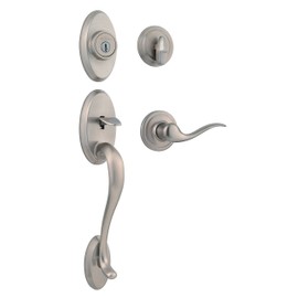 Kwikset 98001-107 Shelboure Handleset, Satin Nickel