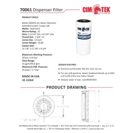 260AHS-10 CIM-TEK Filter Element Replacement