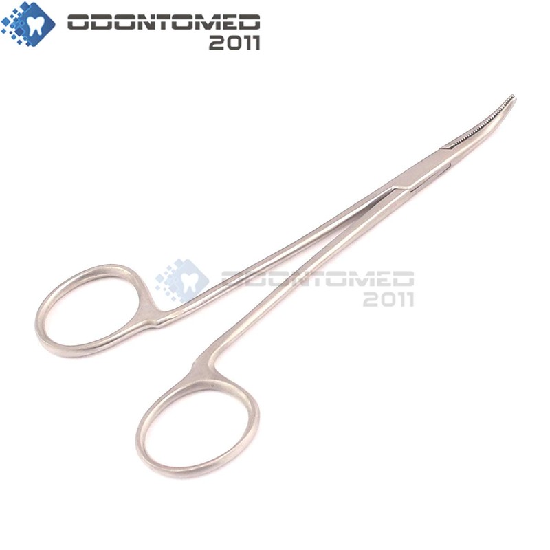 OdontoMed2011 Curved Non-Locking Hemostat Hair-Puller Forceps