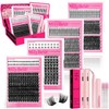 MilyBest Lash Clusters Kit 808Pcs Eyelash Clusters with Spikes and