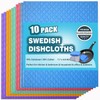 JECOLE 10 Packs Swedish Dishcloths for Kitchen, Reusable Paper Towels