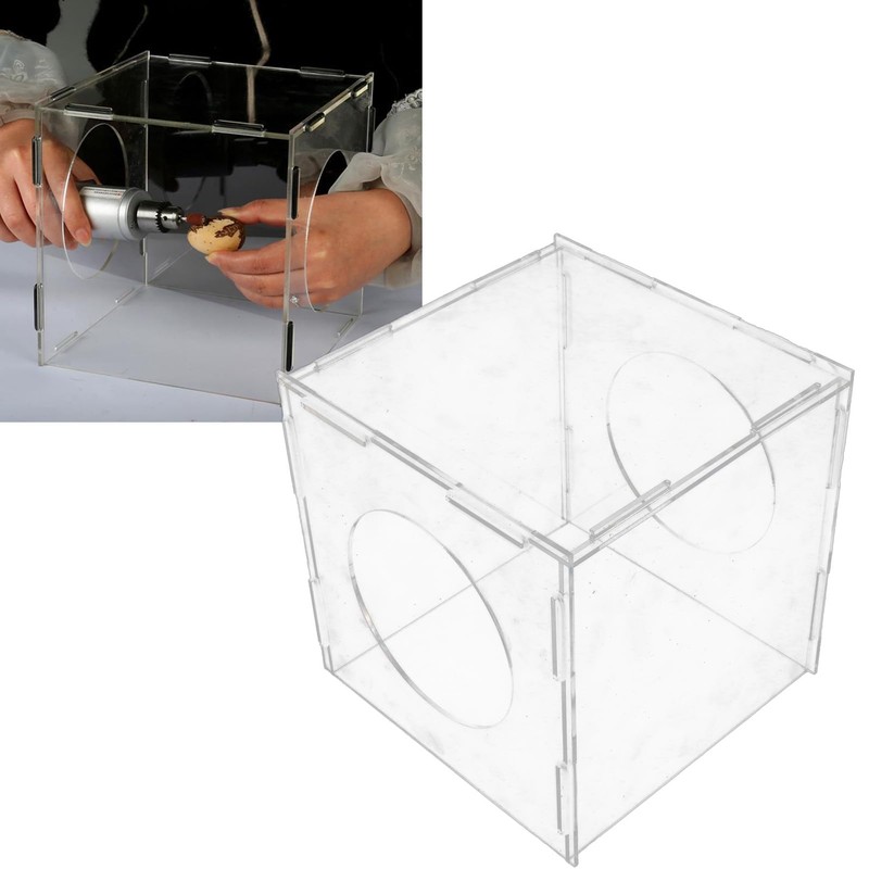 Closed Sanding Dust Box ,Transparent Dust Cover ,2 Holes for