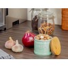 ONEMORE Garlic Keeper for Counter, Garlic Holder Countertop Storage Container,