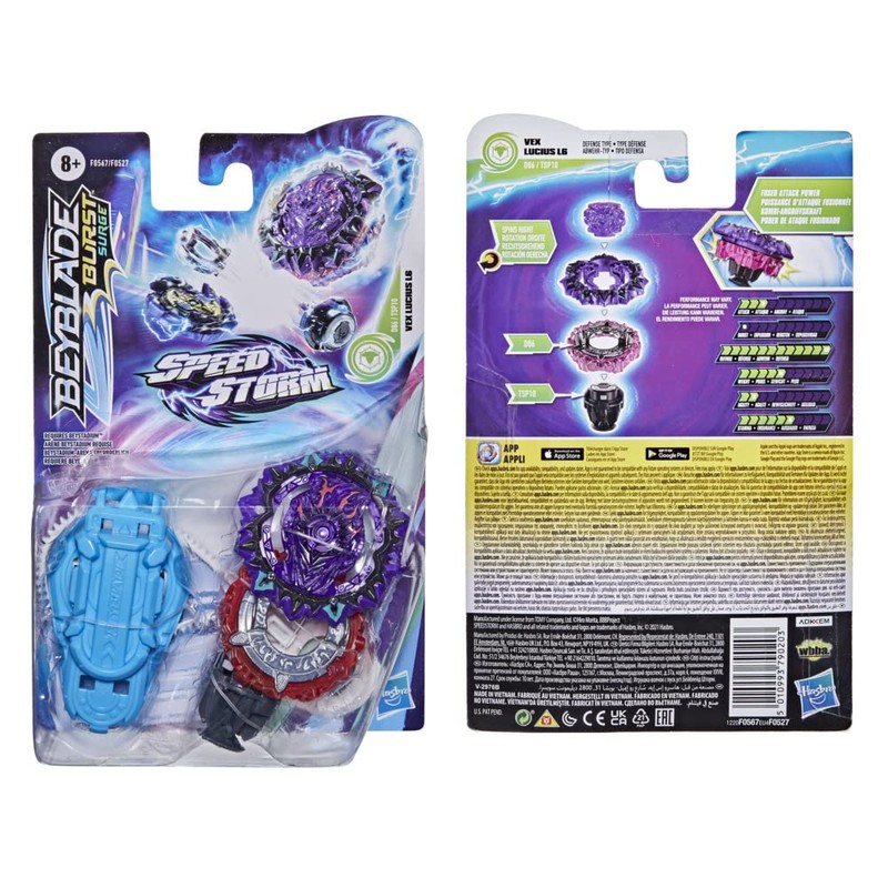 Hasbro Beyblade Burst Surge Speedstorm Vex Lucius L6 Spinning Top