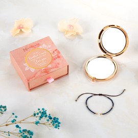 Best Friend Birthday Gifts for Friend | Sentimental Friend Gift Ideas for Women | Friendship Gifts for BFF, Bestfriend, Besties, Long Distance, Christmas | I Love You Friend | Rose Gold Compact Mirror