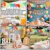 Happy Birthday Fabric Rainbow Banner, Double Sided Triangle Tassel Bunting