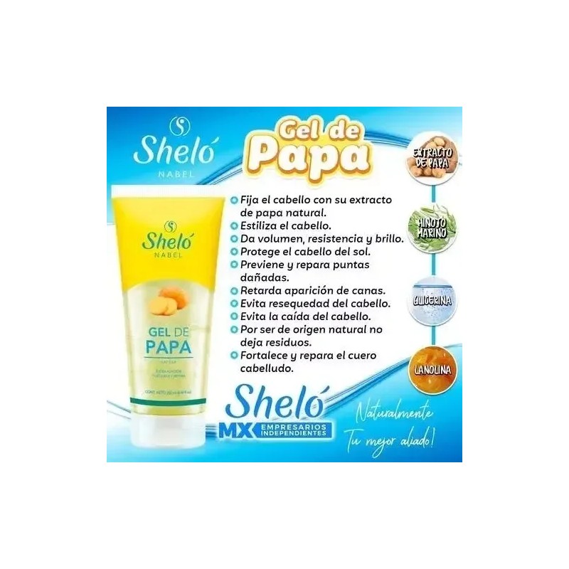 3 Pzs Gel De Papa Shelo Nabel 250ml Extra Fijacion