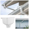 UKCOCO Downpipe Drainage Connection PVC Funnel for Rain Gutter Outdoor