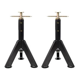 RV Adjustable Telescoping Stabilizer Jack Stand, 16-30 Inches Height Range, 6000lb Capacity, Durable Black Steel, 2-Pack for RV Maintenance & Leveling