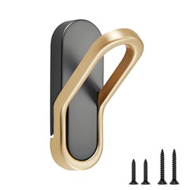 LKMUPNR 2 Pack Coat Hooks Wall Mount,Gold Shower Hooks,Shower Towel Hook,Coat Rack Wall Mount,Purse Hanger,Entryway Hook