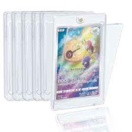 Pack of 6 35PT Magnetic Card Holder, Magnetic Card Holder for Trading Cards, Magnetic Card Holder, Trading Card Case, Protective Covers for Cards, UV Protection, Transparent