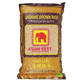 Asian Best Brown Rice, 5 Pound (Pack of 6)