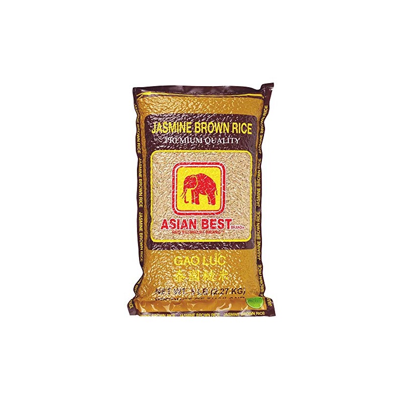 Asian Best Brown Rice, 5 Pound (Pack of 6)