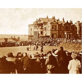 DS Decor Photos Quality Digital Print of a Vintage Photograph - 1908 Ladies' Open, St. Andrews Old Course, Scotland.Sepia Tone8x10 inches - Luster Finish