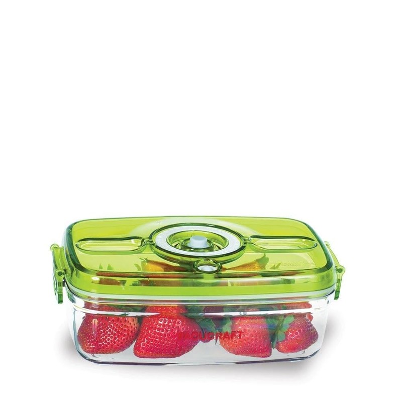 Vacucraft Plastic Food Storage Containers with Airtight Lids - Rectangle