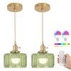 Shenmoyl Battery Operated Pendant Light 5000mAh Rechargeable Chandelier with Remote