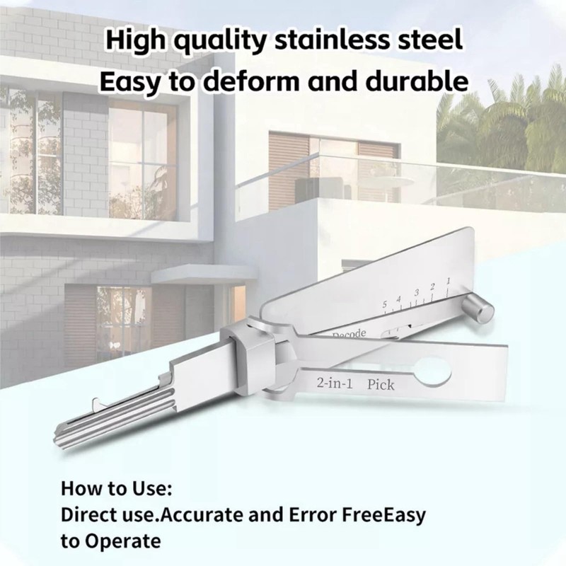 SS002 Pro Lock Pick Tool,2 in 1 Pick and Decoder