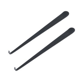 KUMGROT 2 PCS Candle Wick Dippers Stainless Steel Wick Hook Black Candle Accessories for Putting Out Extinguish Candle Wick with Patterned Handle