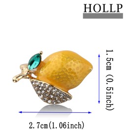 HOLLP Lemon Lover Gift Positano Italy Gifts Positano Delicious Italian Lemons Fresh from the Amalfi Coast Italy Earring Brooch Jewelry (Brooch)