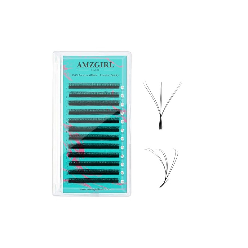 Cashmere Volume Eyelashes, 6DW Prefabricated Eyelash Extension, Fast Blooming Volume