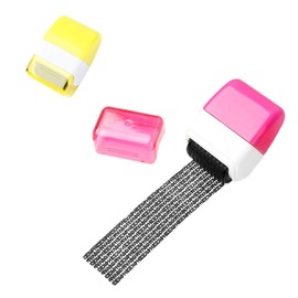 Ieron 2Pcs Identity Theft Prevention Stamp Text Blackener Protection Identity Guard Rolls Stamp Wide Rolling Security Stamp Camouflage Stamp
