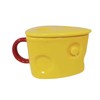 Ceramic Mug Cute Cheese Shape Fashionable Multifunctional Tea Cup with