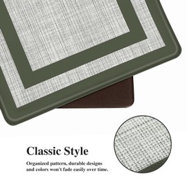 Mattitude Kitchen Mat [2 PCS] Cushioned Anti-Fatigue Non-Skid Waterproof Rugs Ergonomic Comfort Standing Mat for Kitchen, Floor, Office, Sink, Laundry,Green