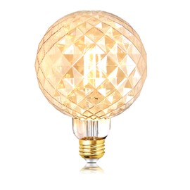SD LUX Decorative Light Bulbs Vintage LED Edison Bulb 6W 600LM (60W Equivalent) dimmable G40 Globe CRI>90 Medium Base E26 Warm White 2700k, (125BL, 1 Pack)
