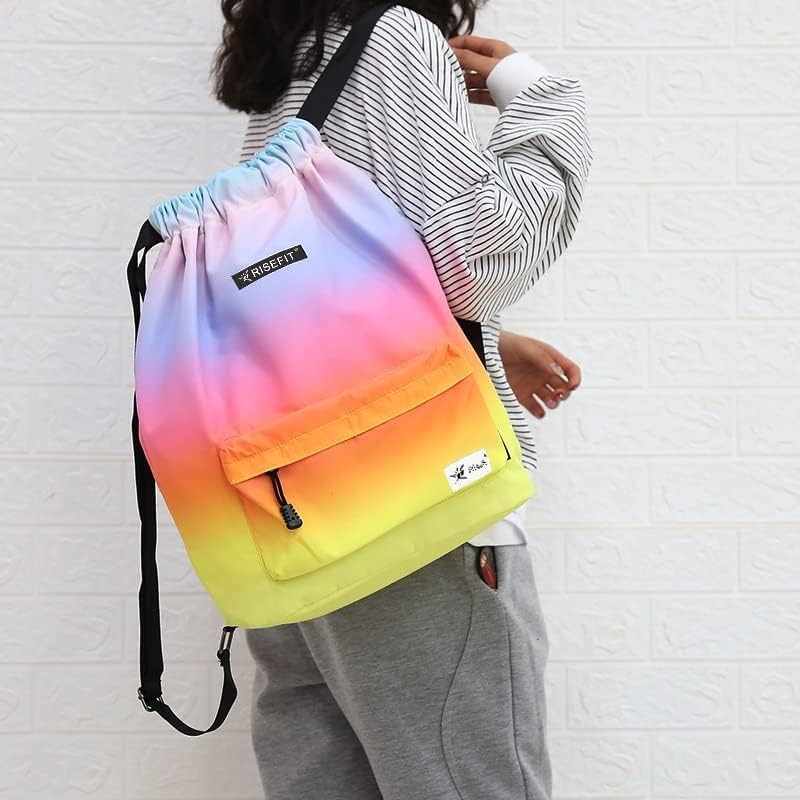 Waterproof Drawstring Backpack Gym Sports Bag Sackpack Water-Resistant String Beach