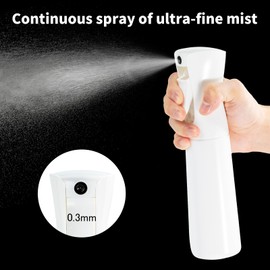 Haarsprühflasche, 300ML, Nachfüllbar, Feiner Sprühnebel, Ultrafeiner Kontinuierlicher Wassernebel, für Salon, Gartenarbeit, Pflanzen und Hautpflege (Weiß - 2 Stück)