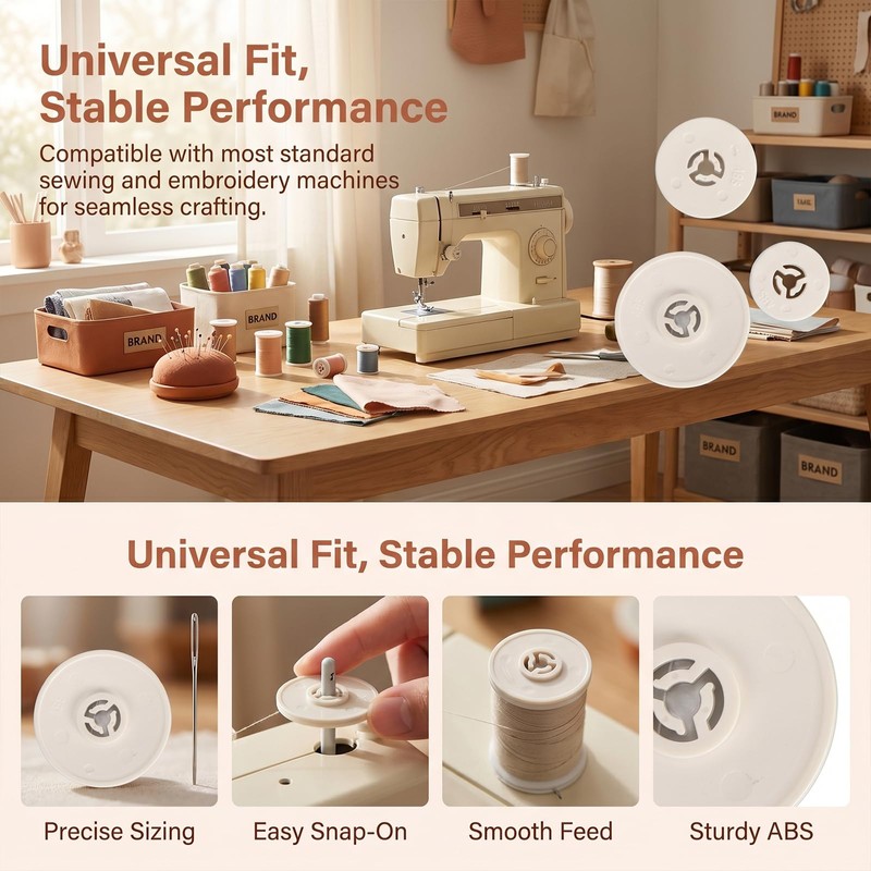 3 PCS Sewing Machine Spool Cap Set, 40mm 30mm 25mm