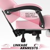Ferghana Pink Gaming Chair with Footrest,Headrest,Lumbar Support Gamer Chair for