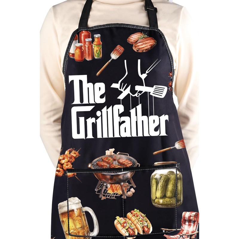 JTOUK The Grill Master Kitchen Apron Father’s Day Gift Cooking