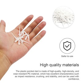 SHENGYIG Pack of 200 Soft Dart Tips, 27 mm Dart Tips, Soft, 2BA White Darts, Plastic Tip, Target Darts Tips for Professional Competitions and Hobbies