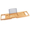 Utoplike Bamboo Bathtub Caddy Tray Bath Tray for Tub, Adjustable