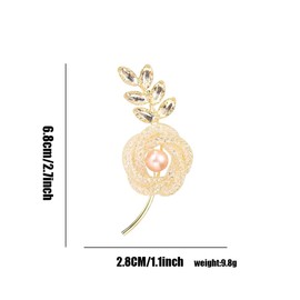 Oenothera Flower Brooch Pin Women Brooch Pin With Rhinestones For Weddings, Dinners, Proms, Birthday Parties, Easy To Wear When Gathering With Friends, Metal