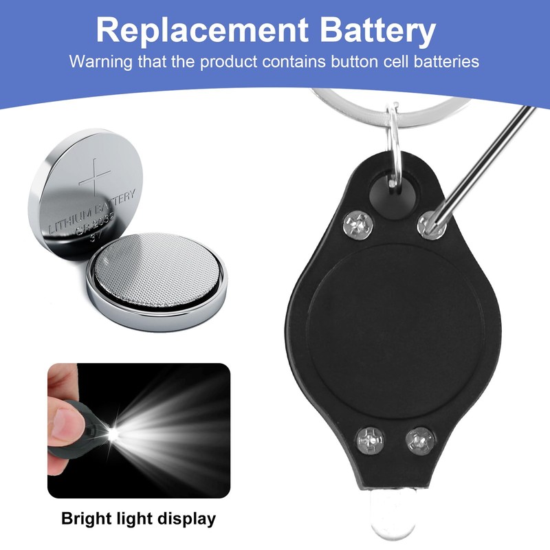 6Pcs Mini LED Flashlight Keychain, Portable LED Key Ring Torches