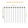 Jsdoin Curtain Lights 3m×3m 300LED Fairy Lights with 8 Modes