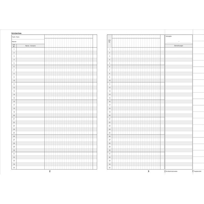 Teacher Grade Book A4 30 Subjects / Courses and Classes