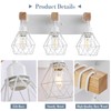 Farmhouse Vanity Light for Bathroom, 3-Light White Wood Bathroom Vanity
