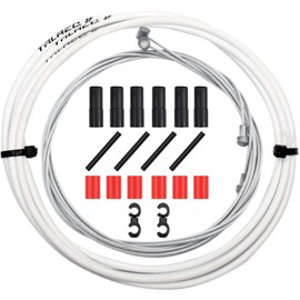 CTRICALVER Bicycle Brake Cable & Housing, Mountain Bike Brake Cables Set, Universal Bike Brake Cables for MTB/Road Bike (White)