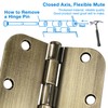 TDCHINGES 12 Pack Antique Brass Door Hinges Black Interior 3