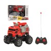1:43 RC Fire Truck Toy Ladder Full Functional Lighting Plastic