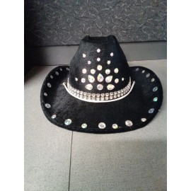 HaT Diamond Cowgirl Hat Black With String