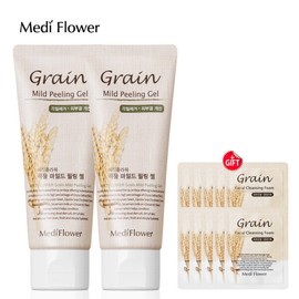 Mediflower Medi Flower Grain Mild Peeling Gel 100mlx2 + 10 Grain Pouches / 메디플라워 곡물 마일드 필링젤 100mlx2개+곡물 파우치 10매